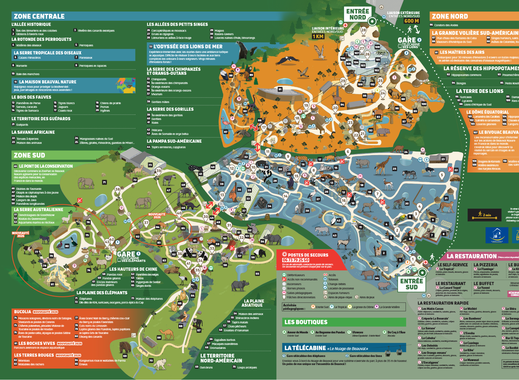Plan du parc — ZooParc de Beauval