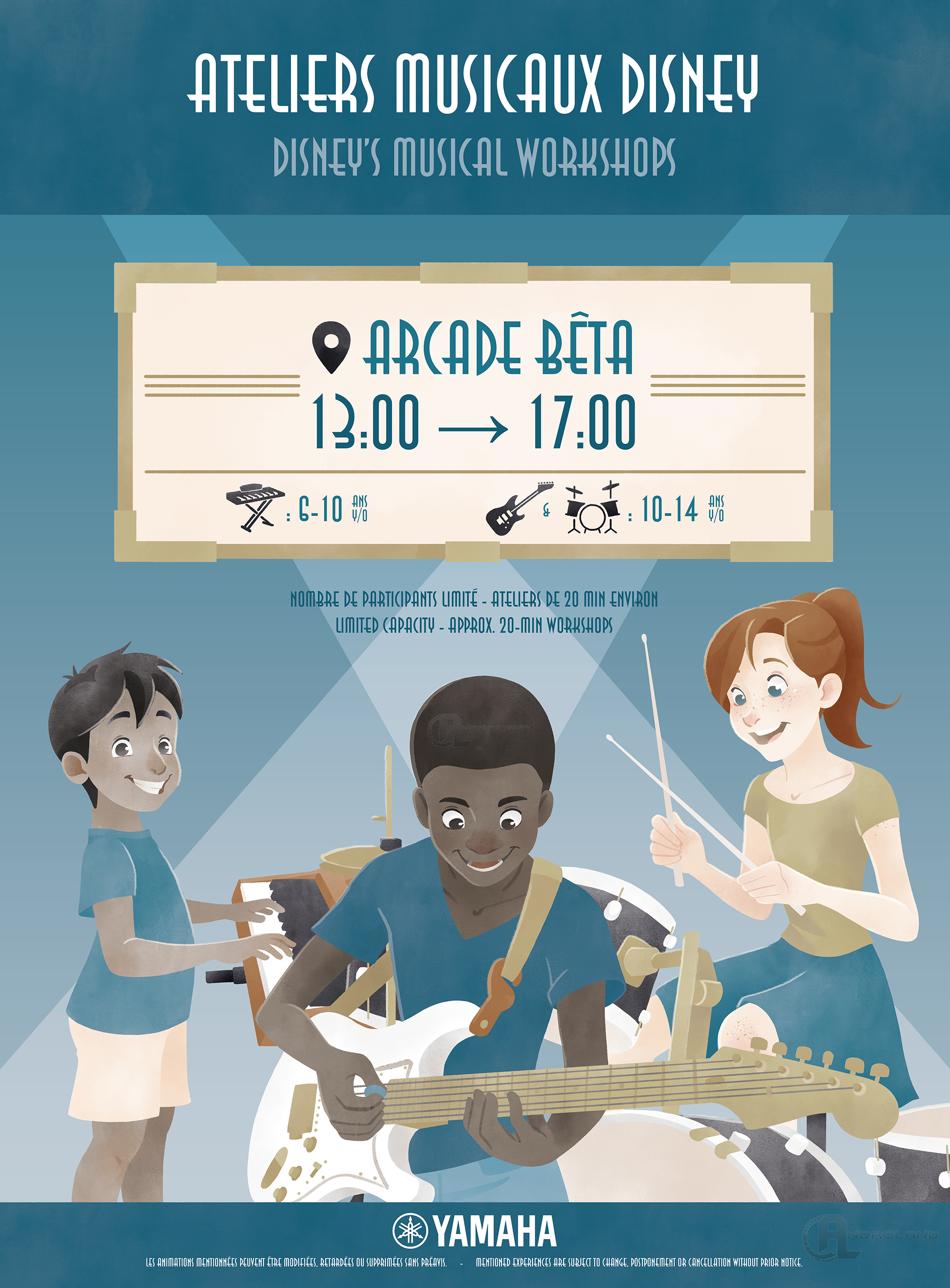 Ateliers Musicaux Disney du 13 juillet au 16 août 2019