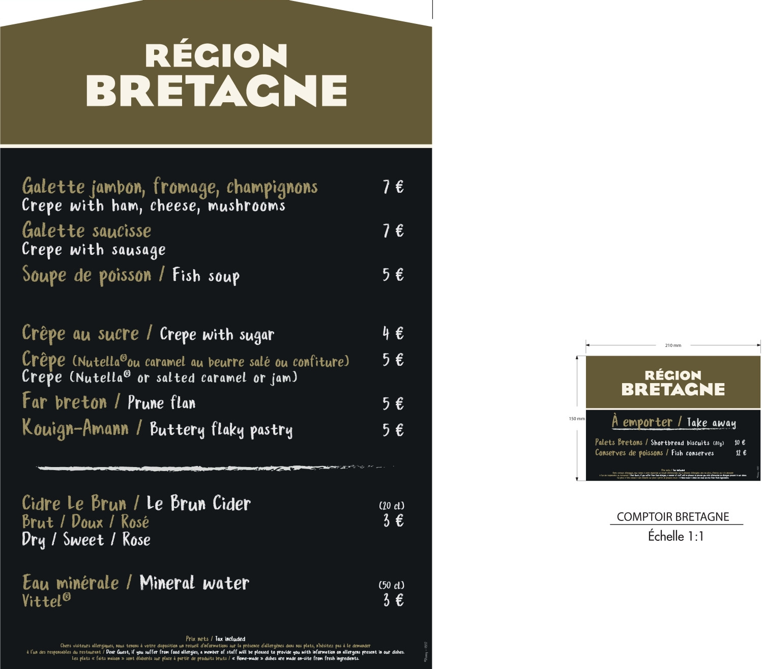 Menu Bretagne