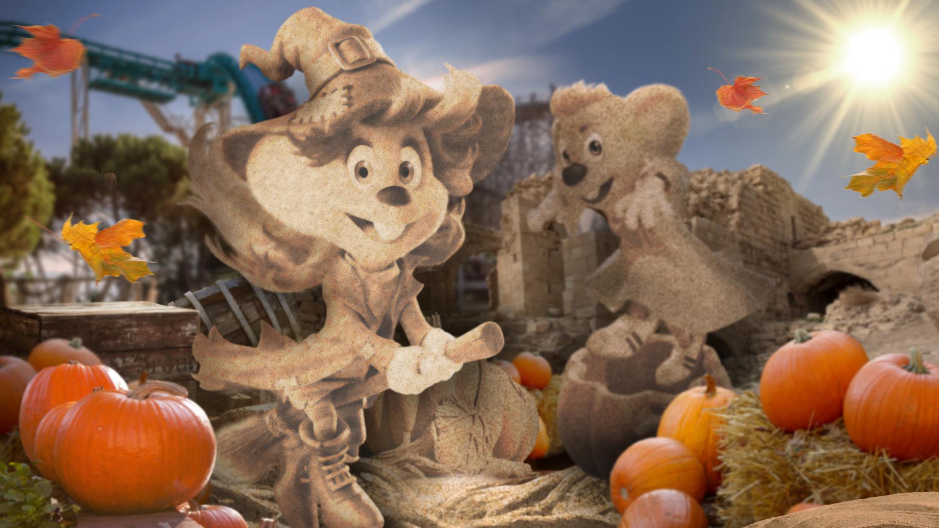 halloween aus sand
